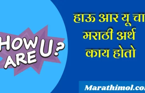 How Are You Meaning In Marathi